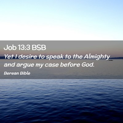 Picture 02 - Job 13:3 BSB - Yet I desire to speak to the Almighty and argue - Bible Verse Picture
