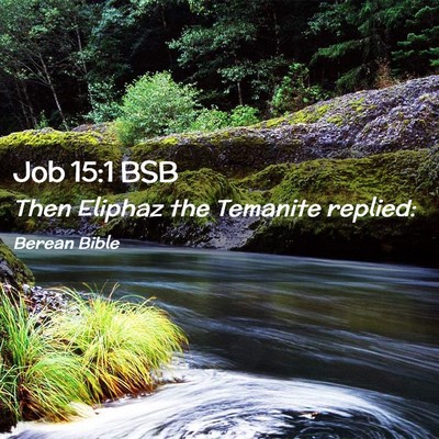Picture 02 - Job 15:1 BSB - Then Eliphaz the Temanite - Bible Verse Picture