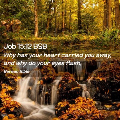 Picture 02 - Job 15:12 BSB - Why has your heart carried you away, and why do - Bible Verse Picture