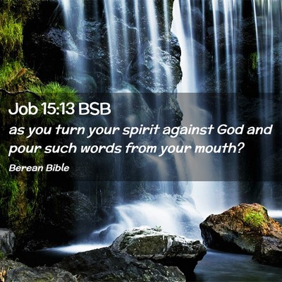Picture 02 - Job 15:13 BSB - as you turn your spirit against God and pour such - Bible Verse Picture