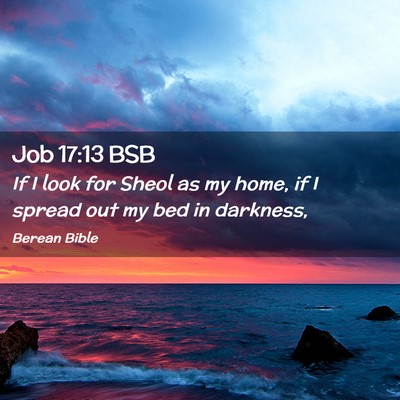 Picture 02 - Job 17:13 BSB - If I look for Sheol as my home, if I spread out - Bible Verse Picture