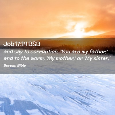 Picture 02 - Job 17:14 BSB - and say to corruption, ‘You are my father,’ - Bible Verse Picture