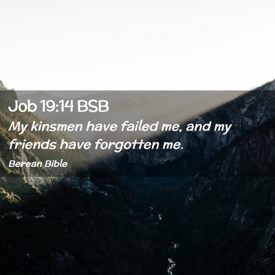 Picture 02 - Job 19:14 BSB - My kinsmen have failed me, and my friends have - Bible Verse Picture