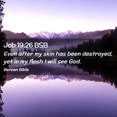 Picture 02 - Job 19:26 BSB - Even after my skin has been destroyed, yet in my - Bible Verse Picture