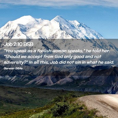 Picture 02 - Job 2:10 BSB - “You speak as a foolish woman speaks,” he - Bible Verse Picture
