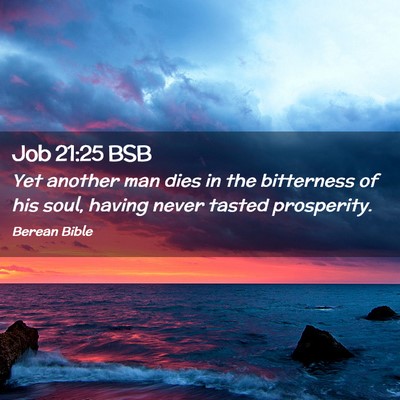 Picture 02 - Job 21:25 BSB - Yet another man dies in the bitterness of his - Bible Verse Picture