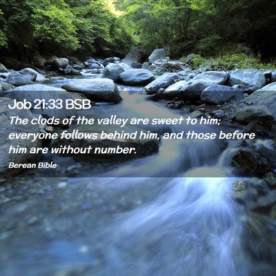 Picture 02 - Job 21:33 BSB - The clods of the valley are sweet to him; - Bible Verse Picture