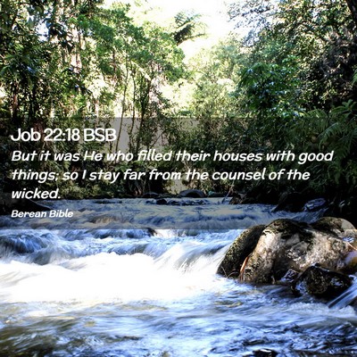 Picture 02 - Job 22:18 BSB - But it was He who filled their houses with good - Bible Verse Picture