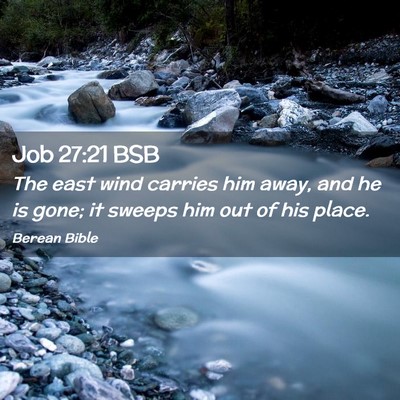 Picture 02 - Job 27:21 BSB - The east wind carries him away, and he is gone; - Bible Verse Picture