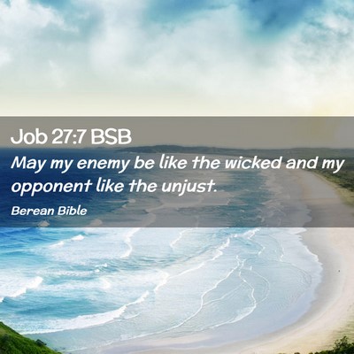 Picture 02 - Job 27:7 BSB - May my enemy be like the wicked and my opponent - Bible Verse Picture