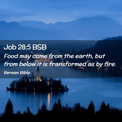 Picture 02 - Job 28:5 BSB - Food may come from the earth, but from below it - Bible Verse Picture