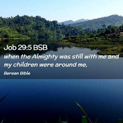 Picture 02 - Job 29:5 BSB - when the Almighty was still with me and my - Bible Verse Picture