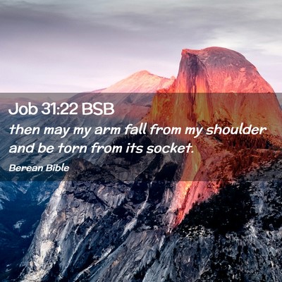 Picture 02 - Job 31:22 BSB - then may my arm fall from my shoulder and be torn - Bible Verse Picture