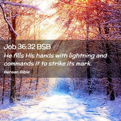 Picture 02 - Job 36:32 BSB - He fills His hands with lightning and commands it - Bible Verse Picture