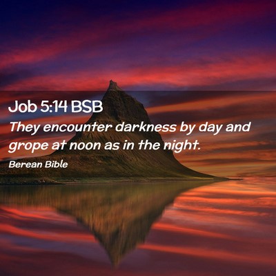Picture 02 - Job 5:14 BSB - They encounter darkness by day and grope at noon - Bible Verse Picture