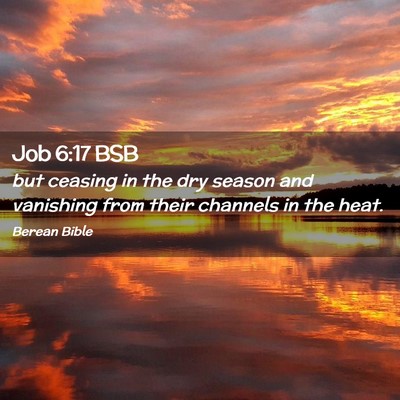 Picture 02 - Job 6:17 BSB - but ceasing in the dry season and vanishing from - Bible Verse Picture