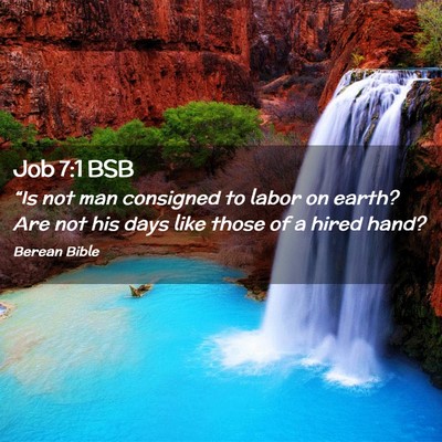 Picture 02 - Job 7:1 BSB - “Is not man consigned to labor on earth? Are - Bible Verse Picture