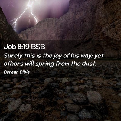 Picture 02 - Job 8:19 BSB - Surely this is the joy of his way; yet others - Bible Verse Picture