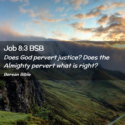 Picture 02 - Job 8:3 BSB - Does God pervert justice? Does the Almighty - Bible Verse Picture
