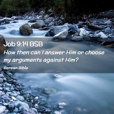 Picture 02 - Job 9:14 BSB - How then can I answer Him or choose my arguments - Bible Verse Picture