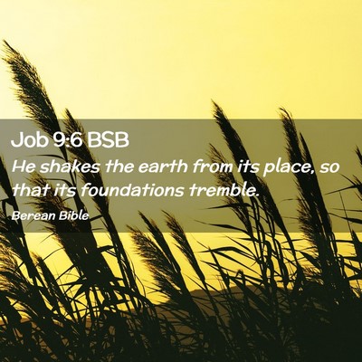 Picture 02 - Job 9:6 BSB - He shakes the earth from its place, so that its - Bible Verse Picture