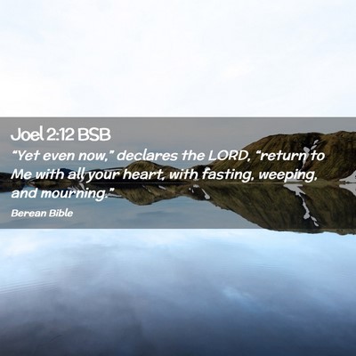 Picture 02 - Joel 2:12 BSB - “Yet even now,” declares the LORD, “return - Bible Verse Picture