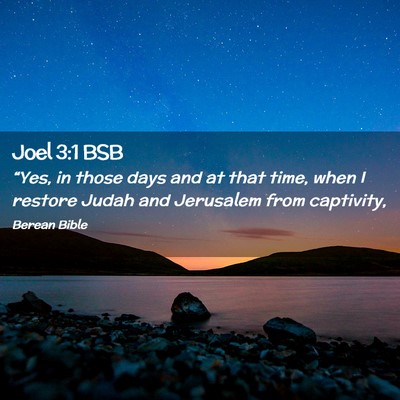 Picture 02 - Joel 3:1 BSB - “Yes, in those days and at that time, when I - Bible Verse Picture