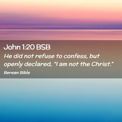 Picture 02 - John 1:20 BSB - He did not refuse to confess, but openly - Bible Verse Picture