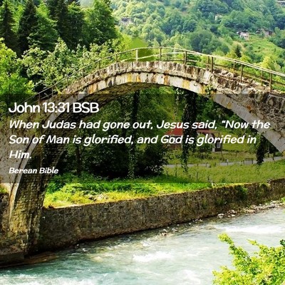 Picture 02 - John 13:31 BSB - When Judas had gone out, Jesus said, “Now the - Bible Verse Picture