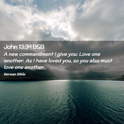 Picture 02 - John 13:34 BSB - A new commandment I give you: Love one another. - Bible Verse Picture