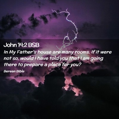 Picture 02 - John 14:2 BSB - In My Father’s house are many rooms. If it were - Bible Verse Picture