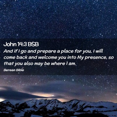 Picture 02 - John 14:3 BSB - And if I go and prepare a place for you, I will - Bible Verse Picture