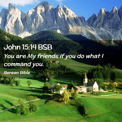 Picture 02 - John 15:14 BSB - You are My friends if you do what I command - Bible Verse Picture