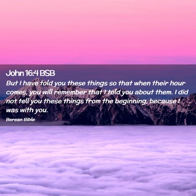 Picture 02 - John 16:4 BSB - But I have told you these things so that when - Bible Verse Picture