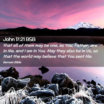 Picture 02 - John 17:21 BSB - that all of them may be one, as You, Father, are - Bible Verse Picture