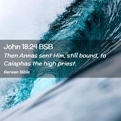 Picture 02 - John 18:24 BSB - Then Annas sent Him, still bound, to Caiaphas the - Bible Verse Picture