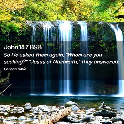Picture 02 - John 18:7 BSB - So He asked them again, “Whom are you - Bible Verse Picture