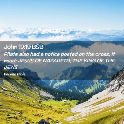 Picture 02 - John 19:19 BSB - Pilate also had a notice posted on the cross. It - Bible Verse Picture