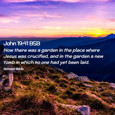 Picture 02 - John 19:41 BSB - Now there was a garden in the place where Jesus - Bible Verse Picture