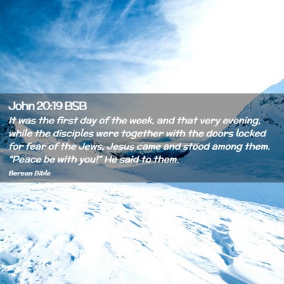 Picture 02 - John 20:19 BSB - It was the first day of the week, and that very - Bible Verse Picture