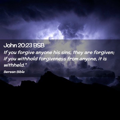 Picture 02 - John 20:23 BSB - If you forgive anyone his sins, they are - Bible Verse Picture