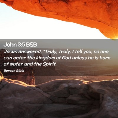 Picture 02 - John 3:5 BSB - Jesus answered, “Truly, truly, I tell you, no - Bible Verse Picture