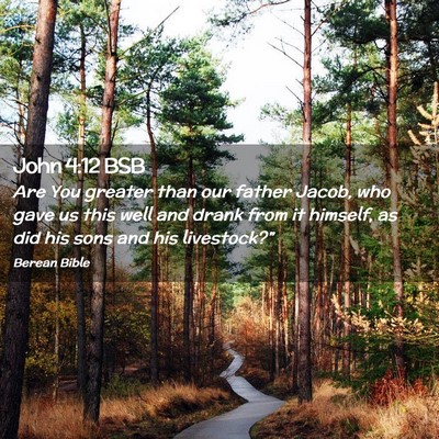 Picture 02 - John 4:12 BSB - Are You greater than our father Jacob, who gave - Bible Verse Picture