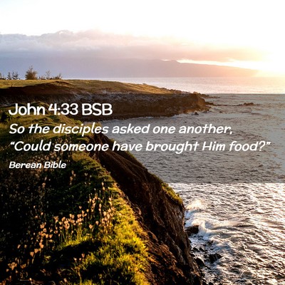 Picture 02 - John 4:33 BSB - So the disciples asked one another, “Could - Bible Verse Picture