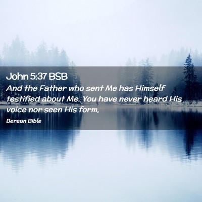 Picture 02 - John 5:37 BSB - And the Father who sent Me has Himself testified - Bible Verse Picture