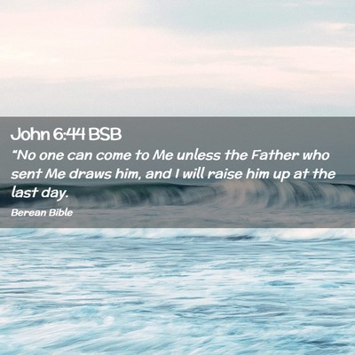 Picture 02 - John 6:44 BSB - “No one can come to Me unless the Father who - Bible Verse Picture