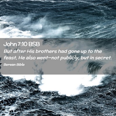 Picture 02 - John 7:10 BSB - But after His brothers had gone up to the feast, - Bible Verse Picture