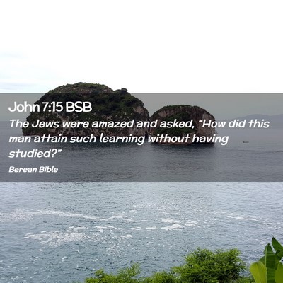 Picture 02 - John 7:15 BSB - The Jews were amazed and asked, “How did this - Bible Verse Picture