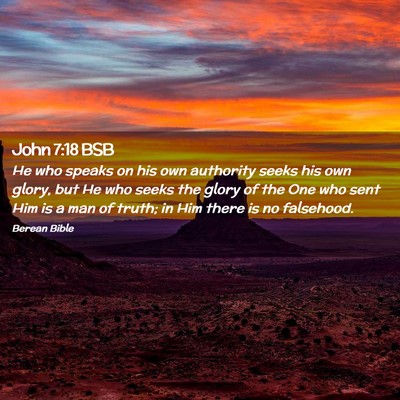 Picture 02 - John 7:18 BSB - He who speaks on his own authority seeks his own - Bible Verse Picture