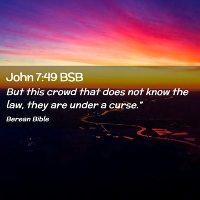 Picture 02 - John 7:49 BSB - But this crowd that does not know the law, they - Bible Verse Picture